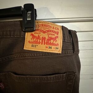 Levis 511 36x34 men’s brown jeans